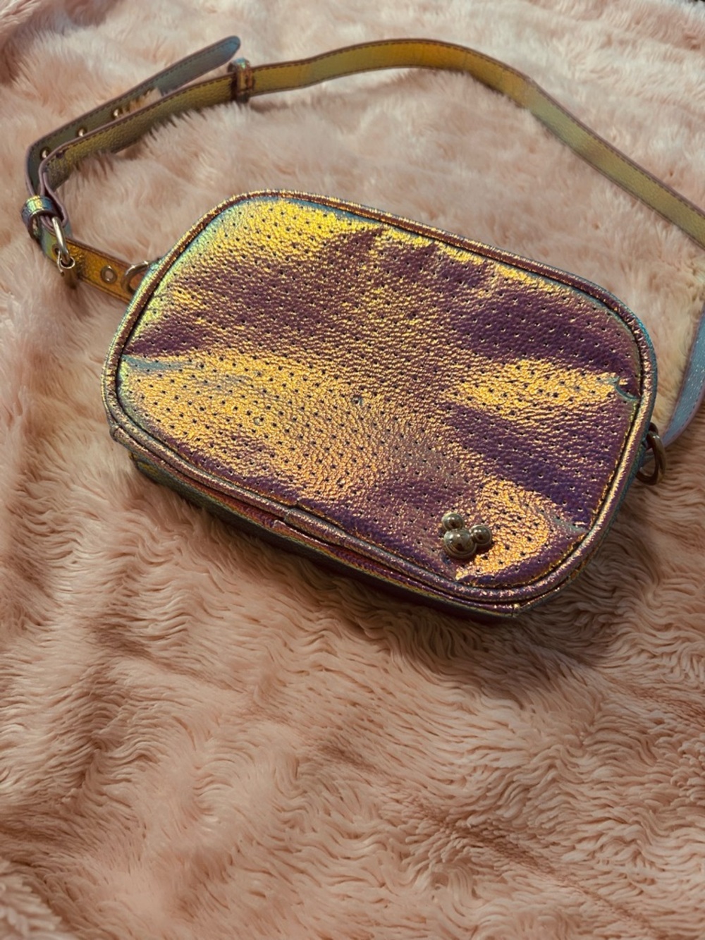 Disney Metallic Crossbody Bag - Gold & Purple and Pink